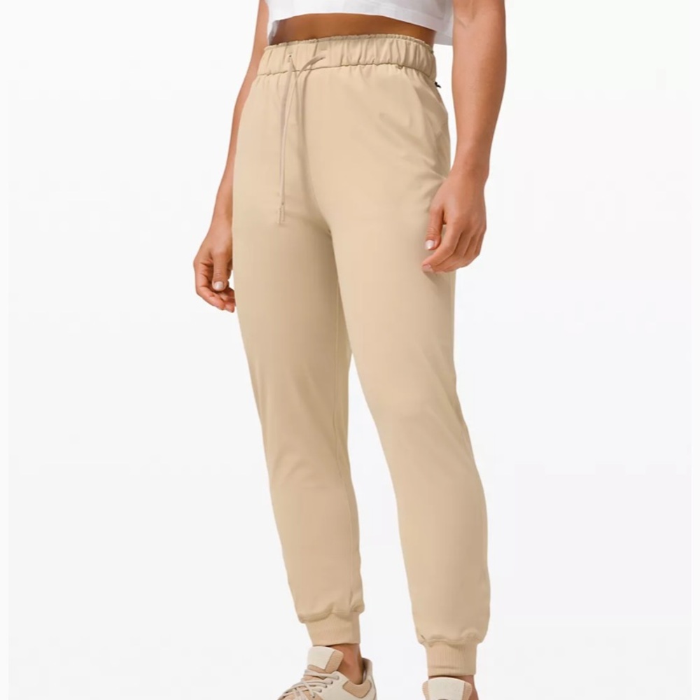 Trench stretch high-rise joggers full length